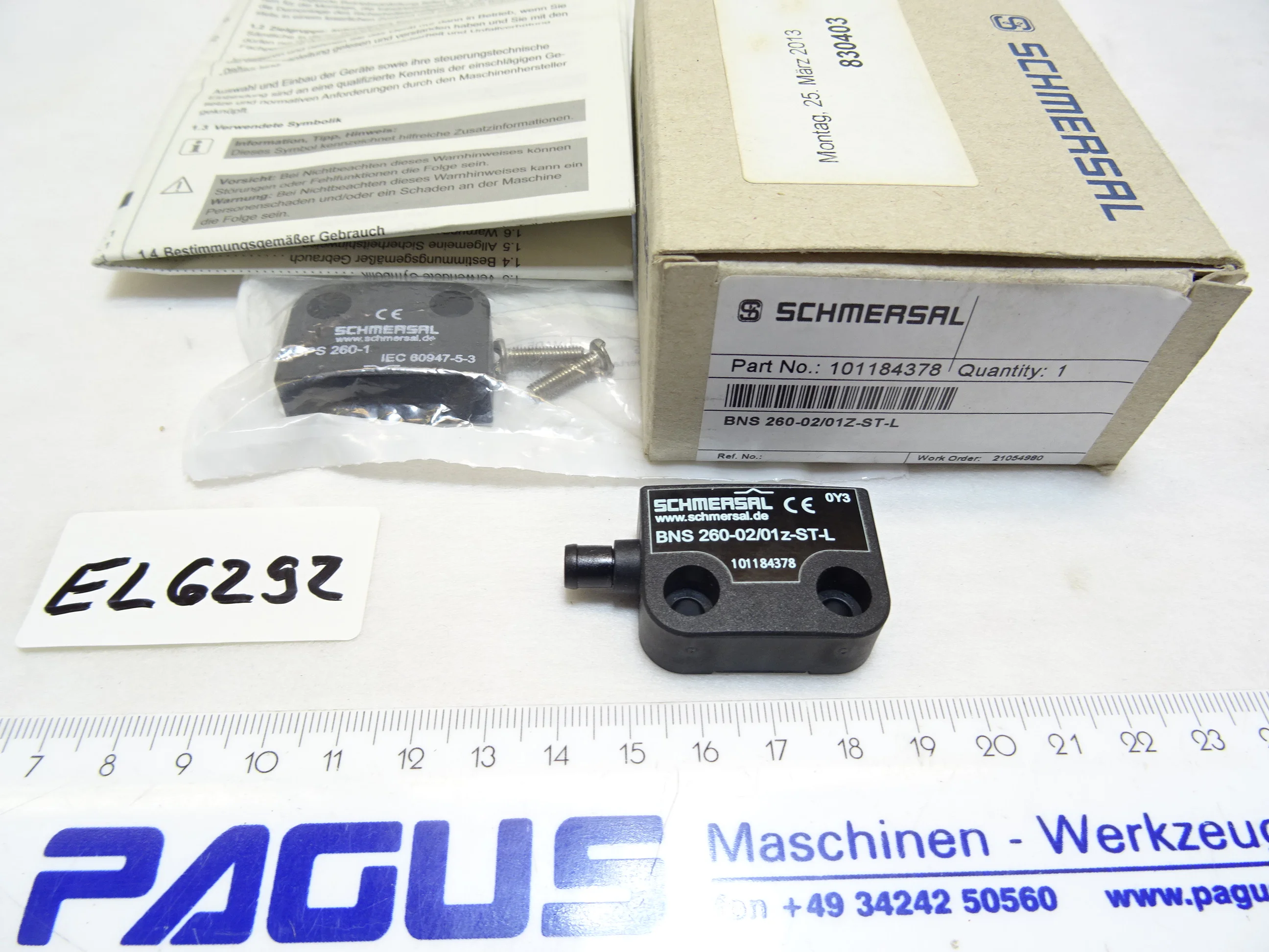 Magnetic safety sensor BNS 260-02/01Z-ST-L | EL6292